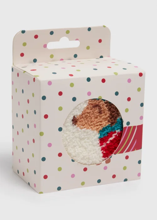 1 Pack Cream Dog Cosy Socks In A Box - One Size Image 1