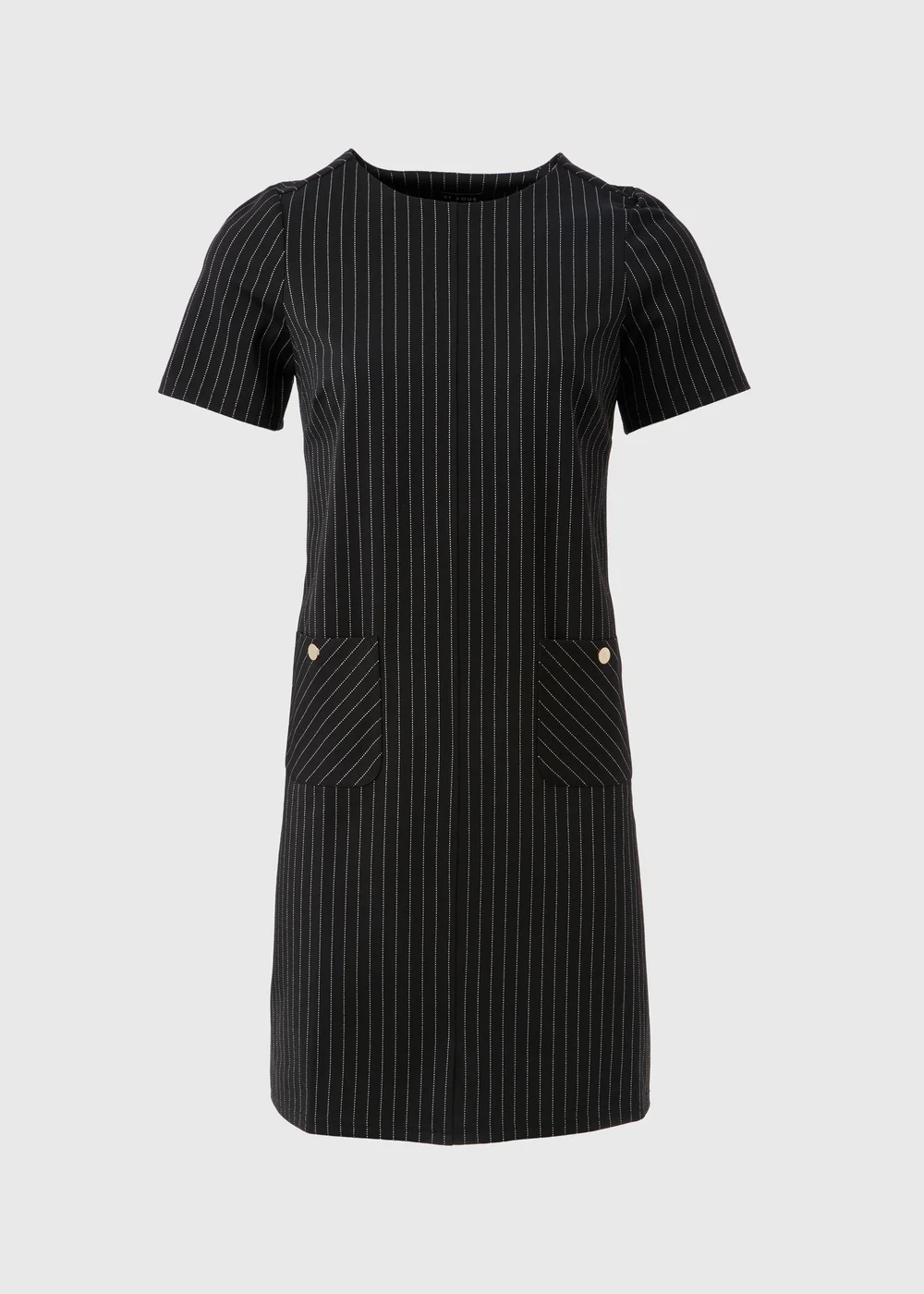 Et Vous Grey Ponte Stripe Dress - 8 Image 4