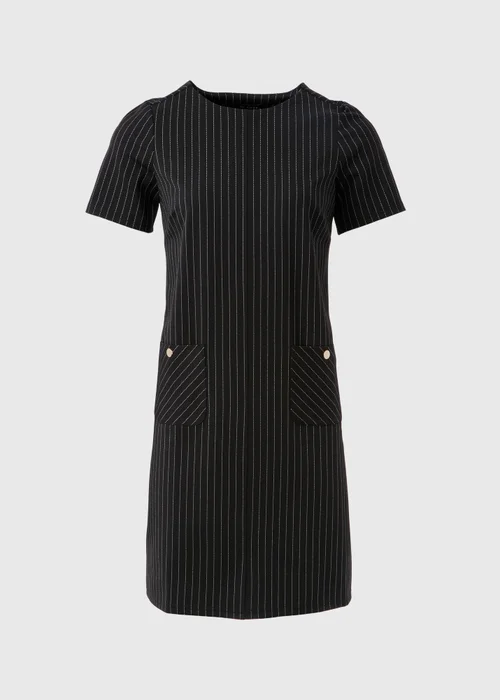 Et Vous Grey Ponte Stripe Dress - 8 Image 4
