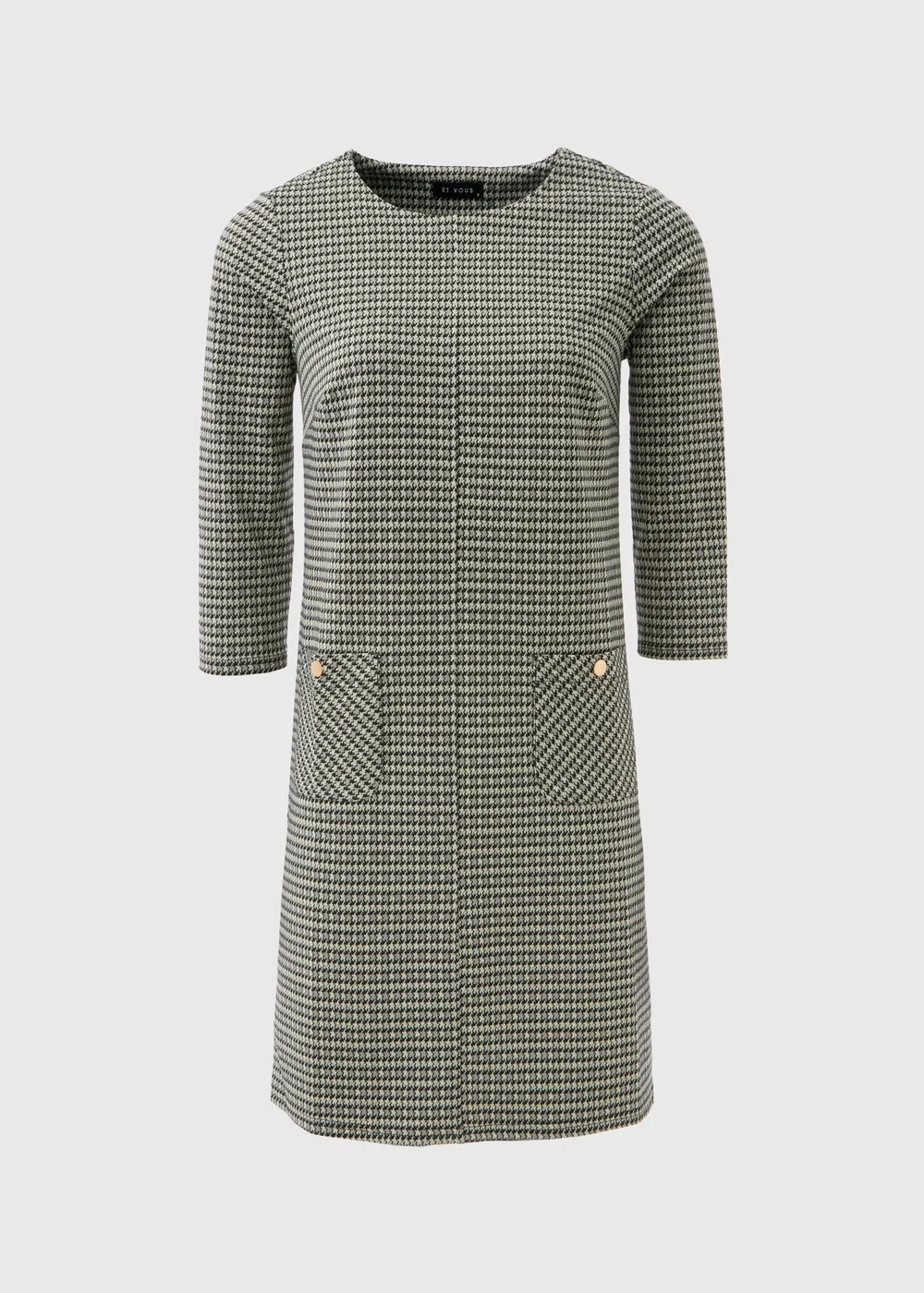 Et Vous Grey Dogtooth Ponte Dress - 8 Image 4