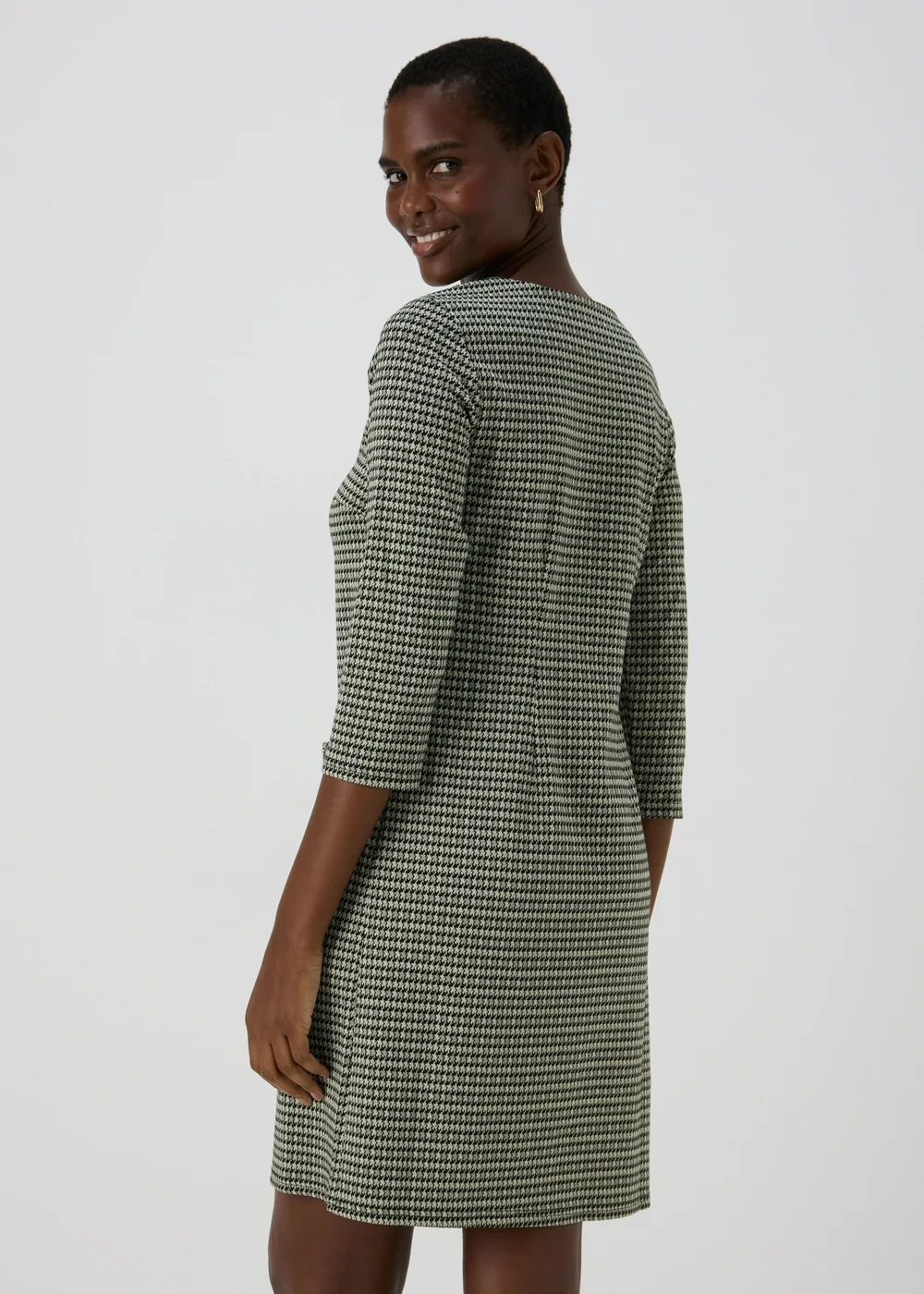 Et Vous Grey Dogtooth Ponte Dress - 8 Image 2
