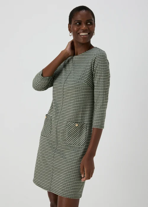 Et Vous Grey Dogtooth Ponte Dress - 8 Image 1