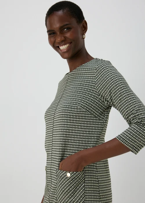 Et Vous Grey Dogtooth Ponte Dress - 8 Image 3