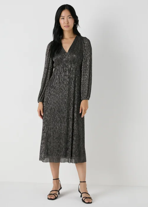 Et Vous Black & Gold Lurex Midi Dress - 8 Image 3