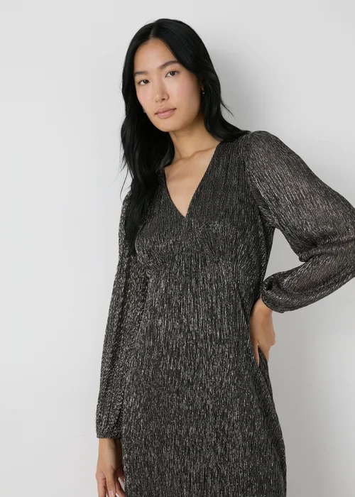 Et Vous Black & Gold Lurex Midi Dress - 8 Image 1
