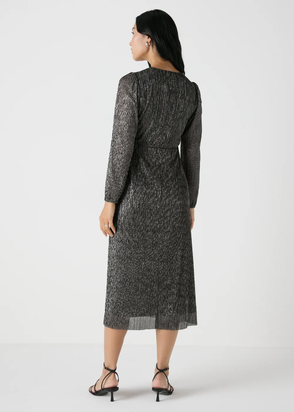 Et Vous Black & Gold Lurex Midi Dress - 8 Image 2