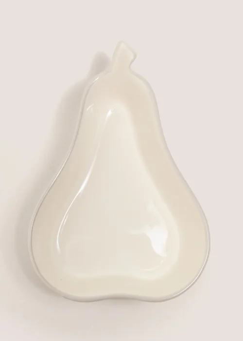 White Pear Shaped Dish Image 1