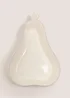 White Pear Shaped Dish Image 1