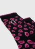 1 Pack Black Animal Initial Socks - A Image 2