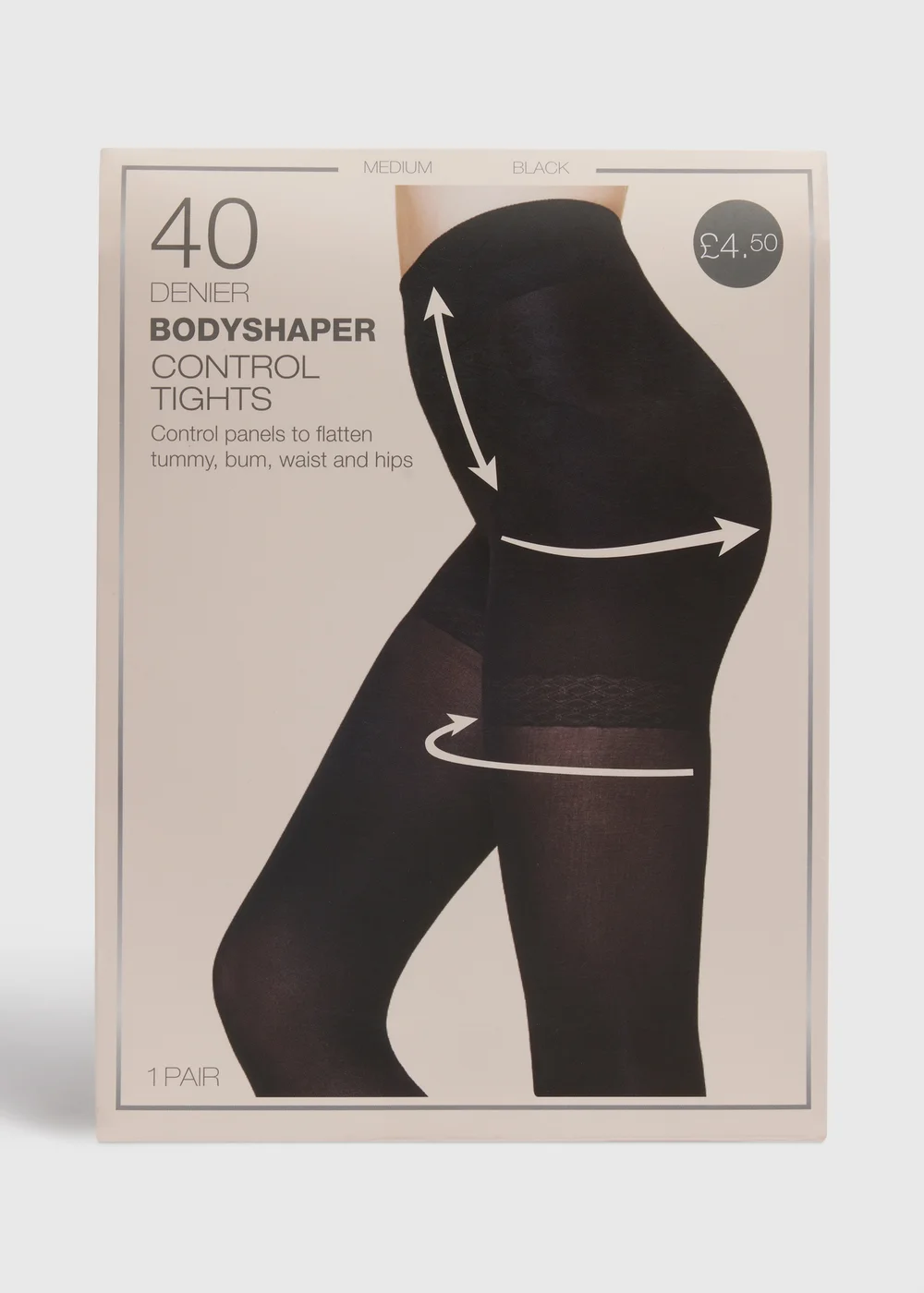 Black 40 Denier Bodyshaper Tights - S Image 1
