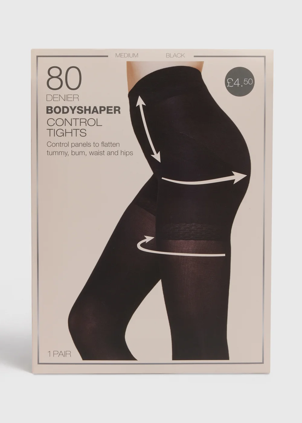 Black 8-0 Denier Bodyshaper Tights - S Image 1