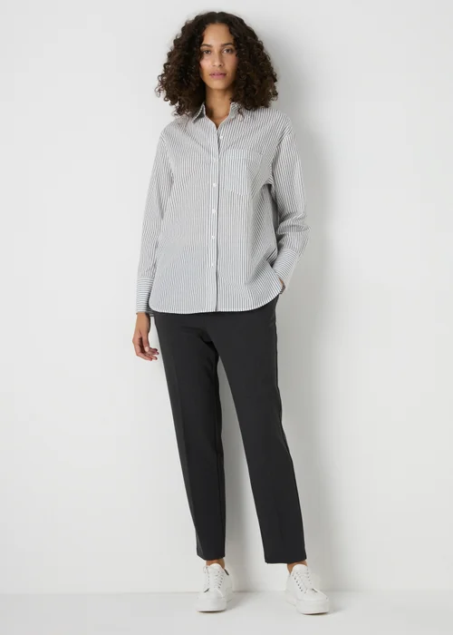 Et Vous Grey Ponte Straight Trousers - Size 8 Image 3