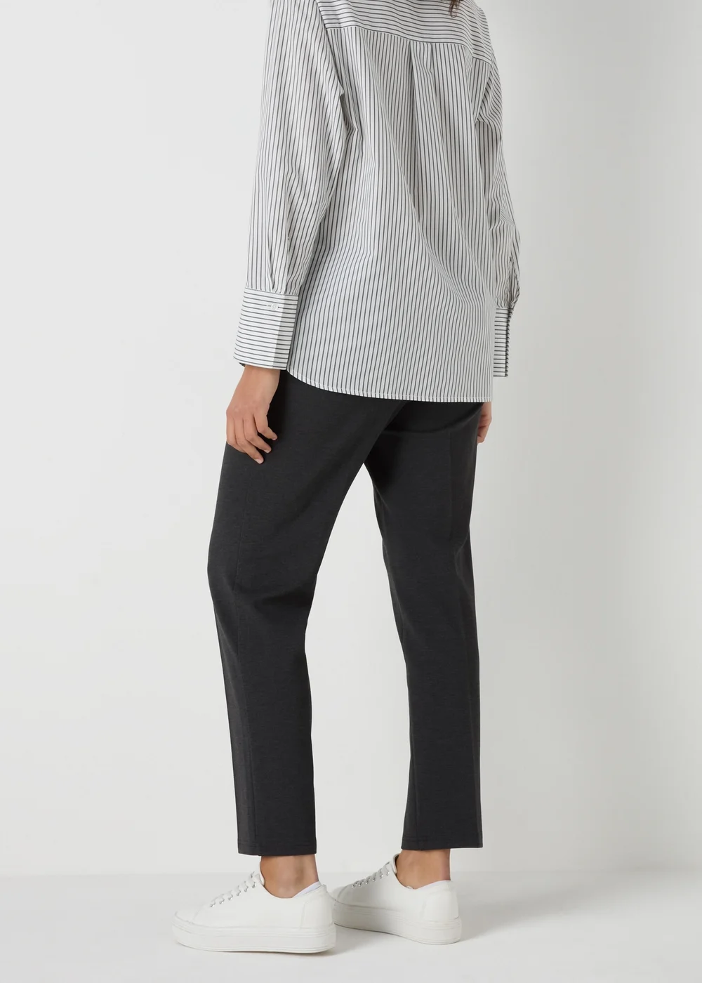 Et Vous Grey Ponte Straight Trousers - Size 8 Image 2