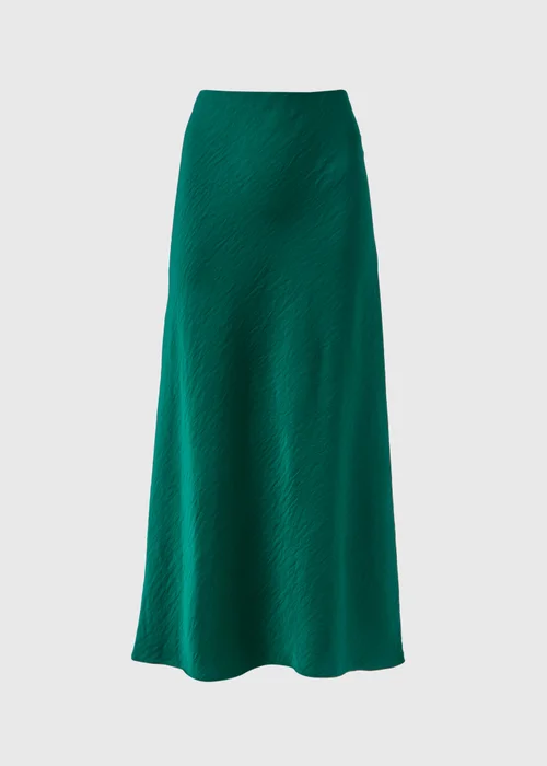 Et Vous Green Midi Satin Skirt - Size 8 Image 4