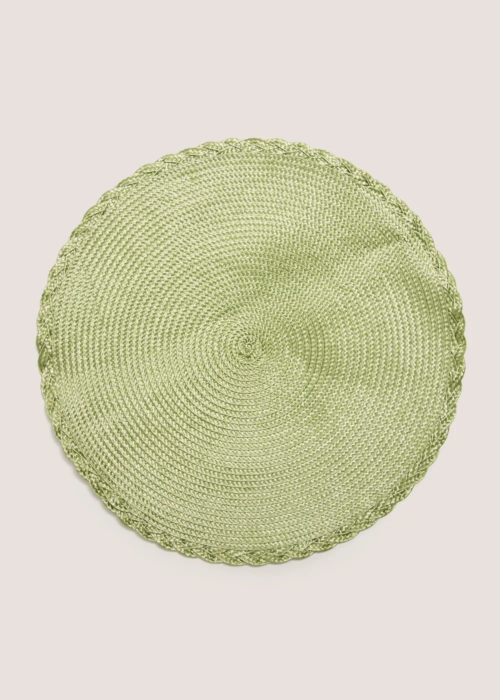 2 Pack Green Woven Placemats (10.5cm x 10.5cm) Image 1