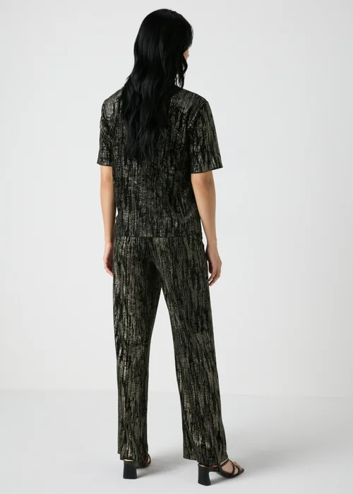 Et Vous Black Glitter Velvet Trousers - 8 Image 2