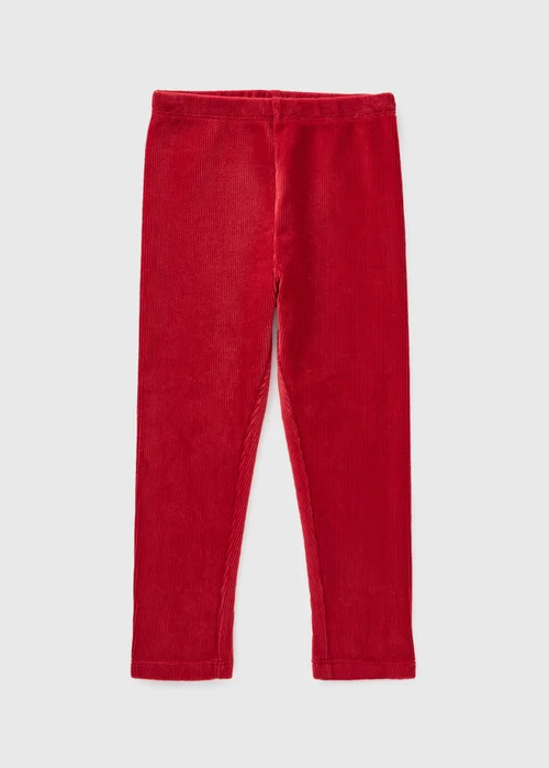 Girls Red Cord Leggings (1-7yrs) - 1 half year to 2 Image 1