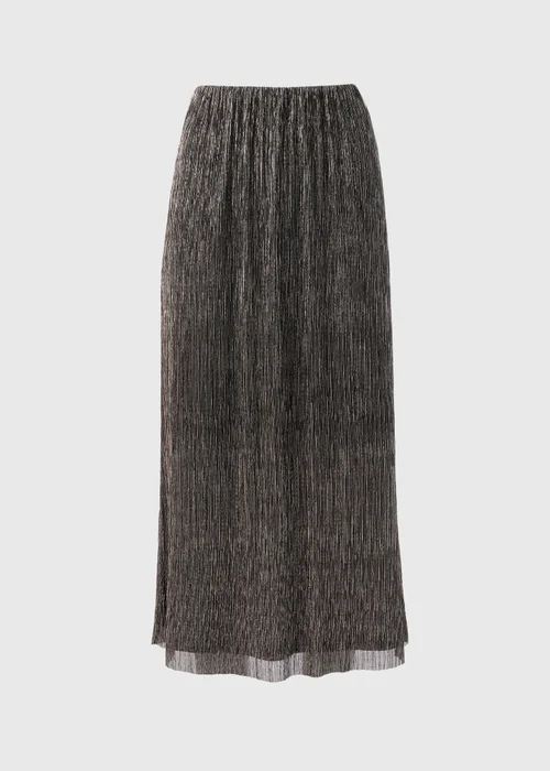 Et Vous Black Lurex Midi Skirt - Size 8 Image 4