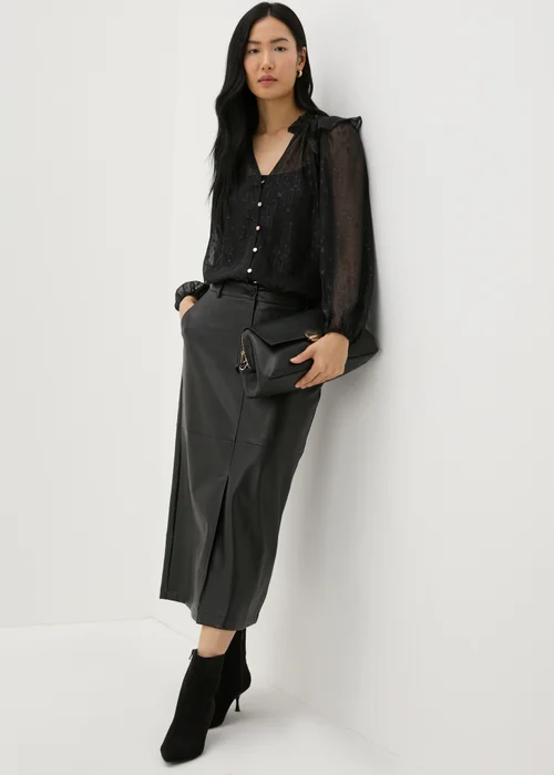 Et Vous Black Frill Shoulder Blouse - 8 Image 3