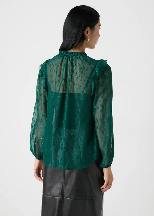 Et Vous Green Frill Shoulder Blouse - 8 Image 2