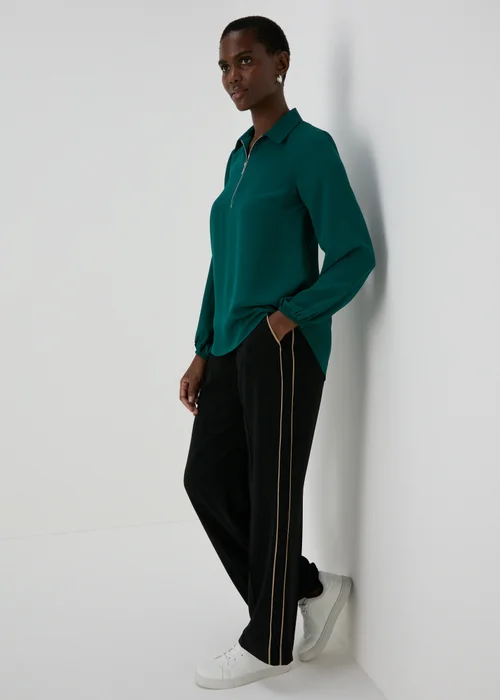 Et Vous Green Zip Blouse - 8 Image 3
