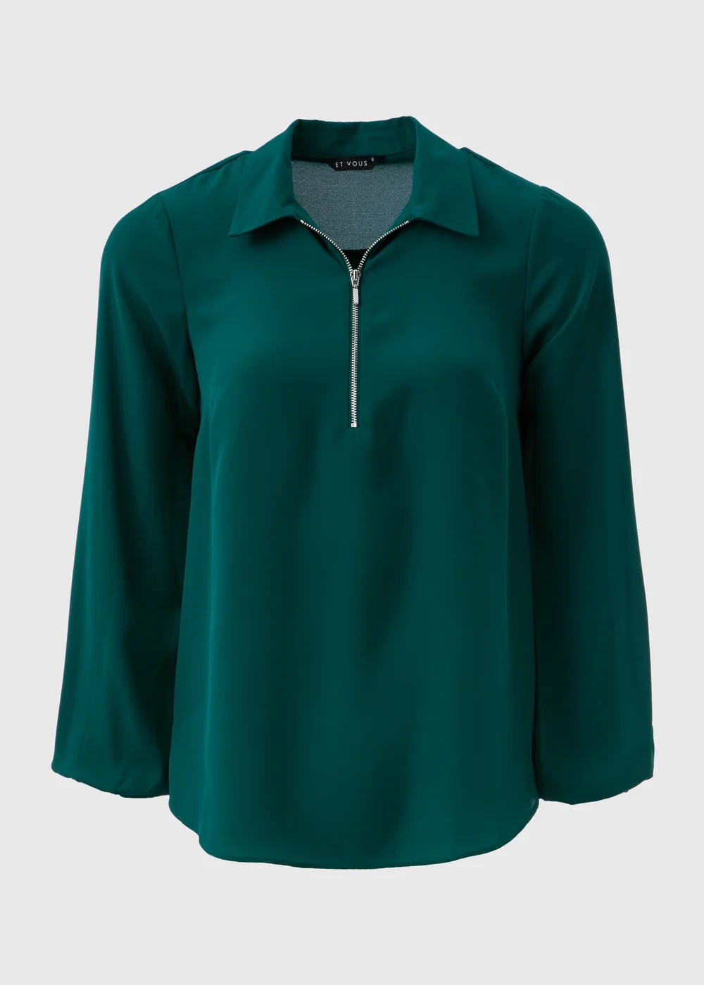 Et Vous Green Zip Blouse - 8 Image 4