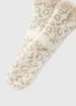 1 Pack Cream Animal Slipper Socks - One Size Image 2