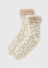 1 Pack Cream Animal Slipper Socks - One Size Image 1