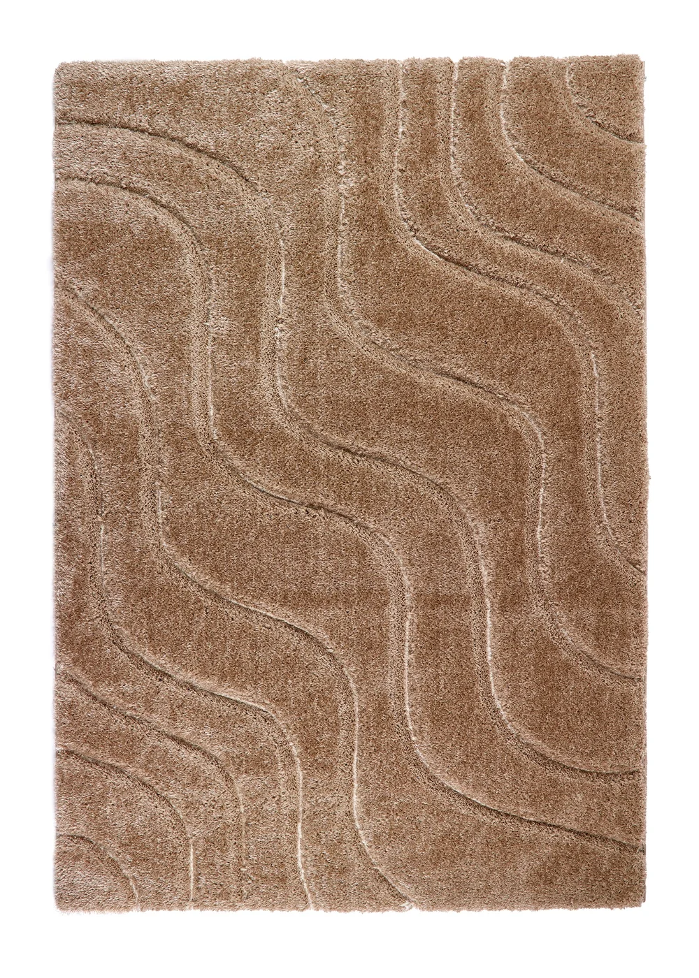 Origins Beige Soft Carved Wave Rug - 80 x 150 Image 2