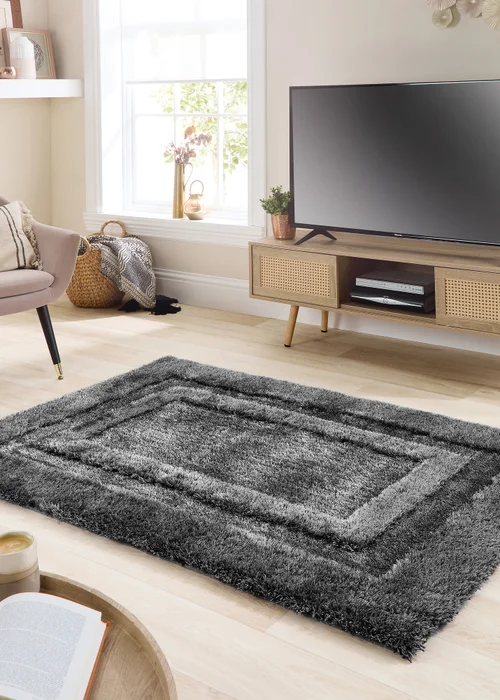 Origins Charcoal Frame Rug (120X170) - 120 x 170 Image 5