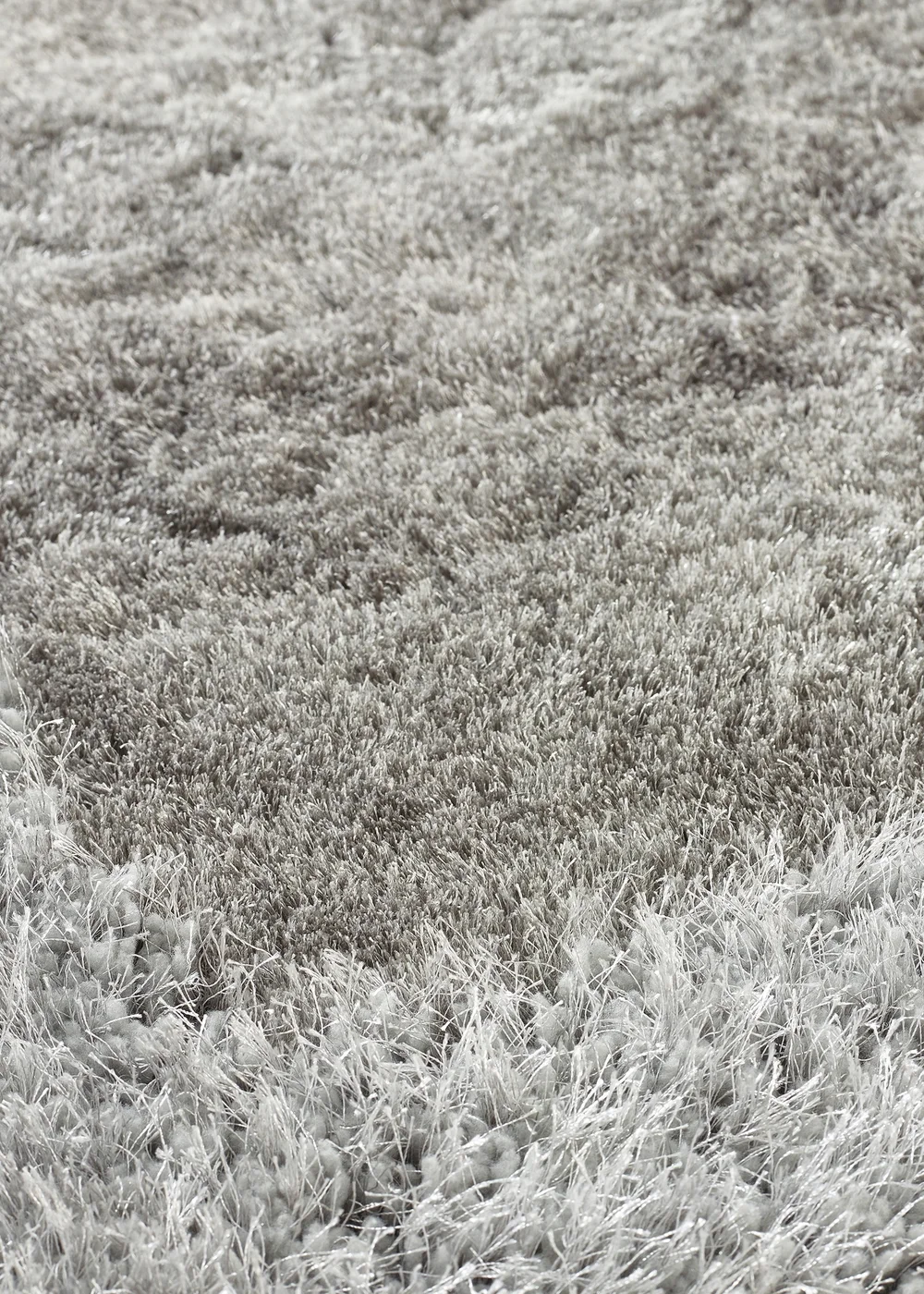 Origins Silver Shimmer Shaggy Border Rug - 80 x 150 Image 5