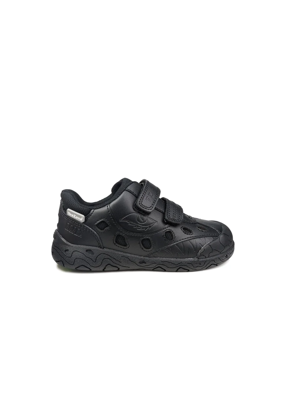 ToeZone Boys Black Jay Ortholite Dinosaur Rip Tape Shoe (Younger 8- Older 3) - 1 Infants Image 2