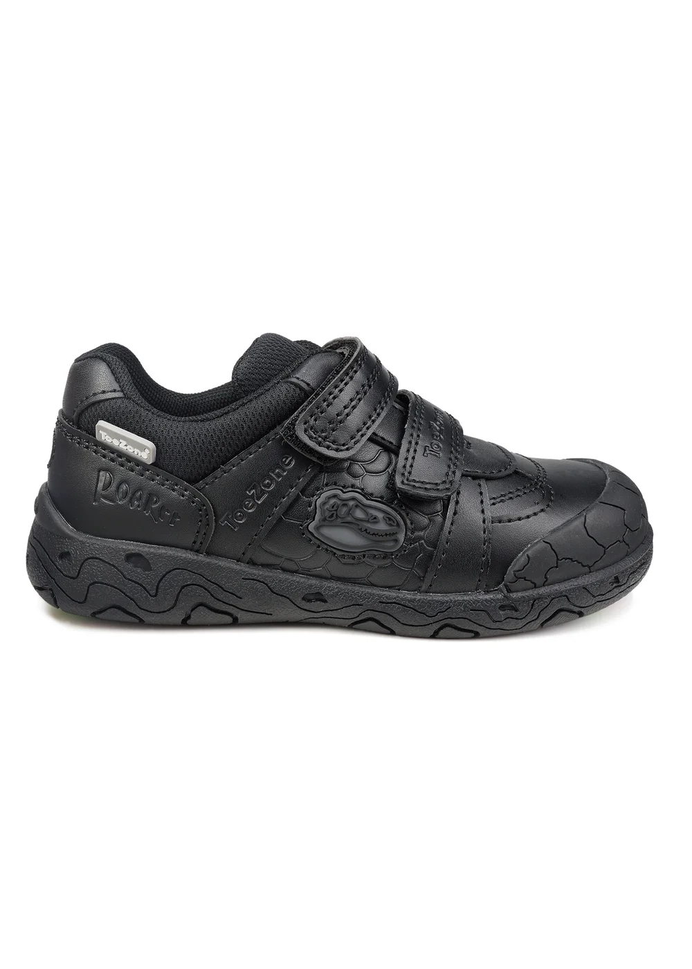 ToeZone Boys Black Chase Super Strong Dinosaur Shoe (Younger 8- Older 3) - Size 13 Infants Image 2