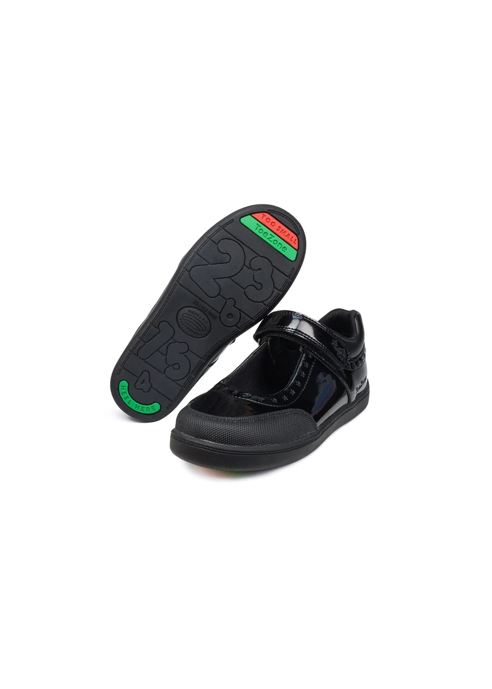 ToeZone Girls Black Sommer Ortholite Insole Technology Shoe (Younger 8- Older 2) - 1 Infants Image 1