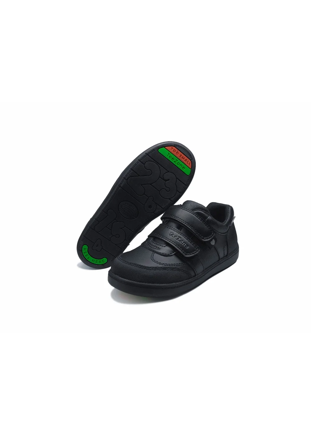 ToeZone Girls Black Drew Super Cool Hearts and Sparkles Shoe (Younger 8- Older 2) - 13 Infants Image 1
