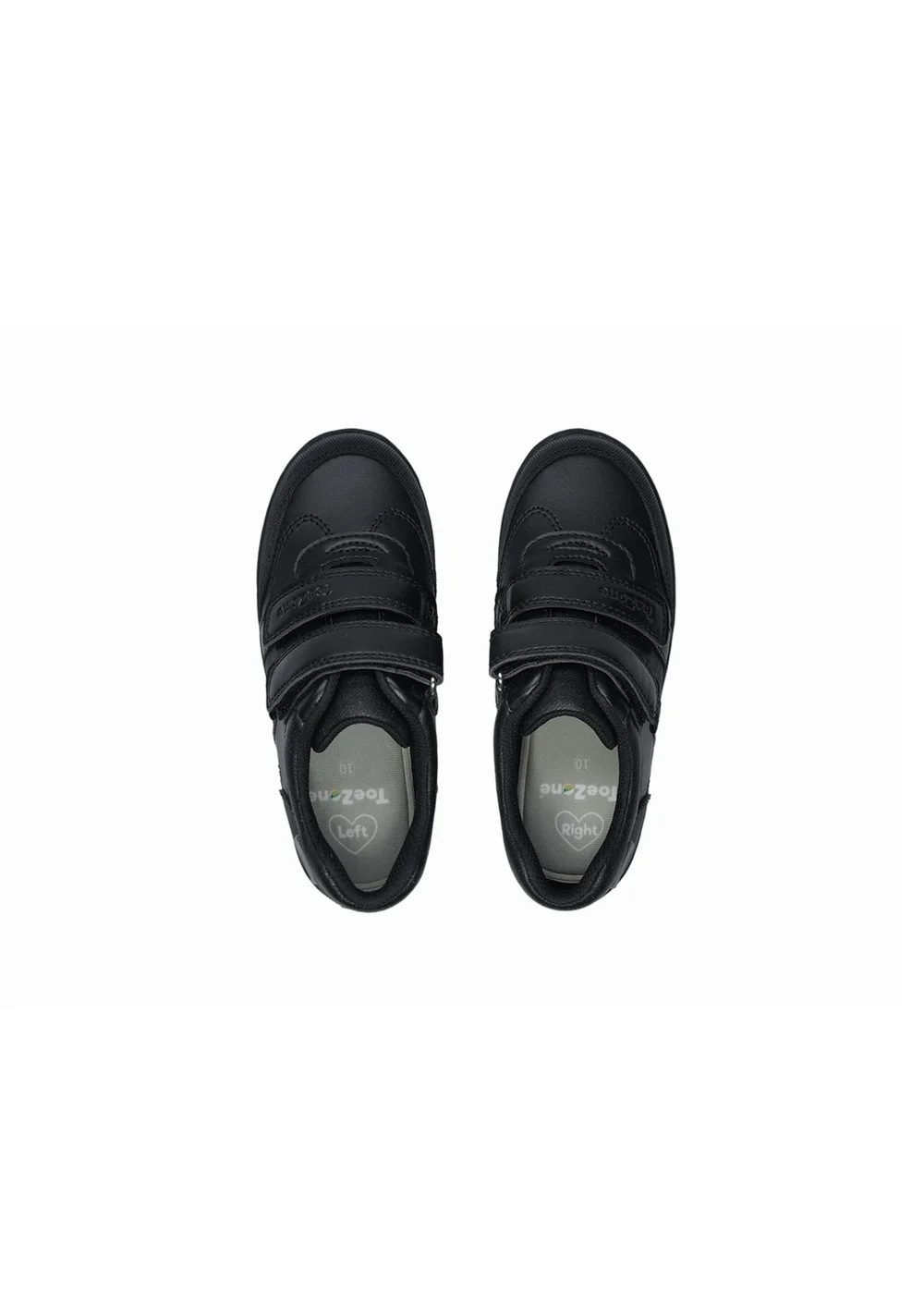 ToeZone Girls Black Drew Super Cool Hearts and Sparkles Shoe (Younger 8- Older 2) - 13 Infants Image 3