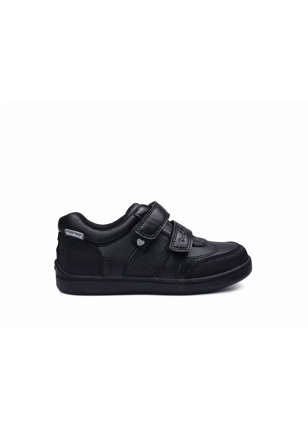 ToeZone Girls Black Drew Super Cool Hearts and Sparkles Shoe (Younger 8- Older 2) - 13 Infants Image 2