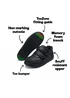 ToeZone Girls Black Drew Super Cool Hearts and Sparkles Shoe (Younger 8- Older 2) - 13 Infants Image 5