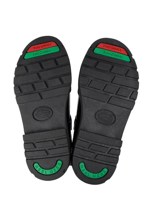 ToeZone Girls Black Ana T Bar Rubber Toe Cap Shoes (Younger 8- Older 3) - 1 Infants Image 4