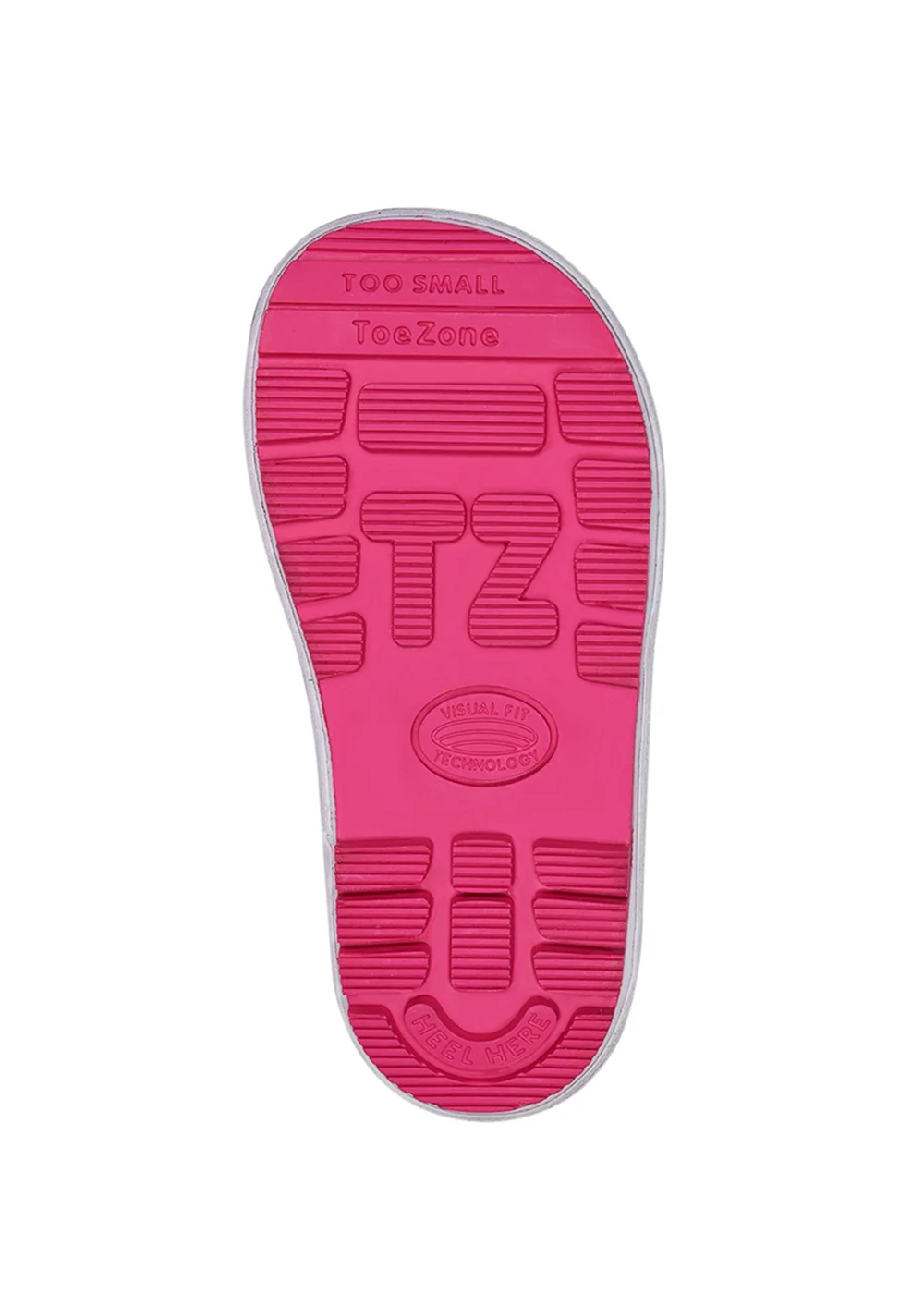 ToeZone Girls Pink Lucy Camo Tie Top Wellies (Younger 6-Older 12) - 12 Infants Image 4