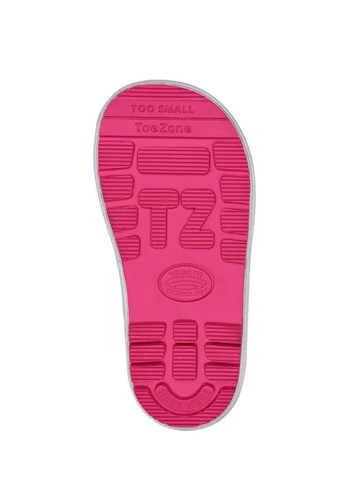 ToeZone Girls Pink Lucy Camo Tie Top Wellies (Younger 6-Older 12) - 12 Infants Image 4