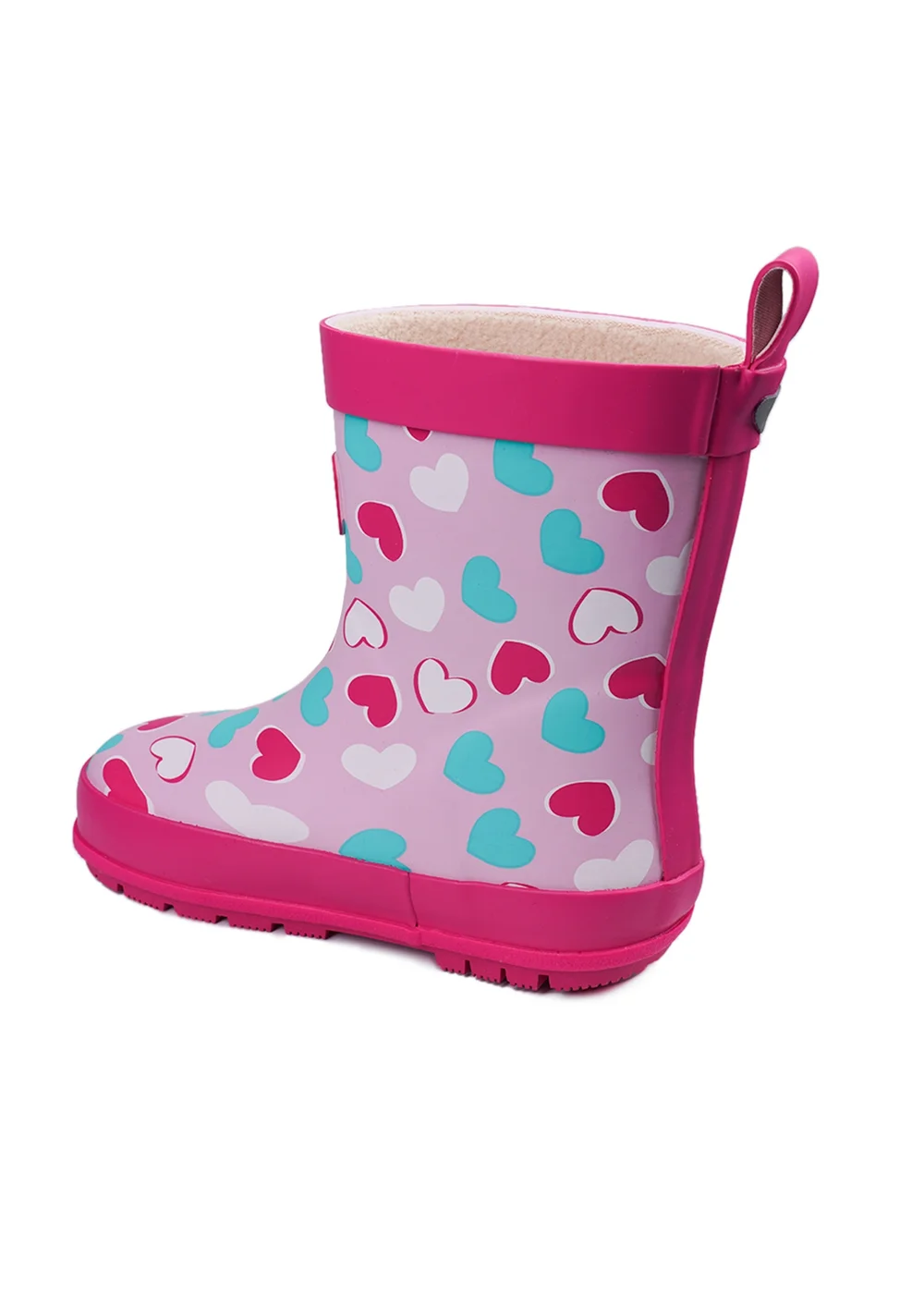 ToeZone Girls Pink Belle Love Heart Wellies (Younger 6- Older 12) - 11 Infants Image 3