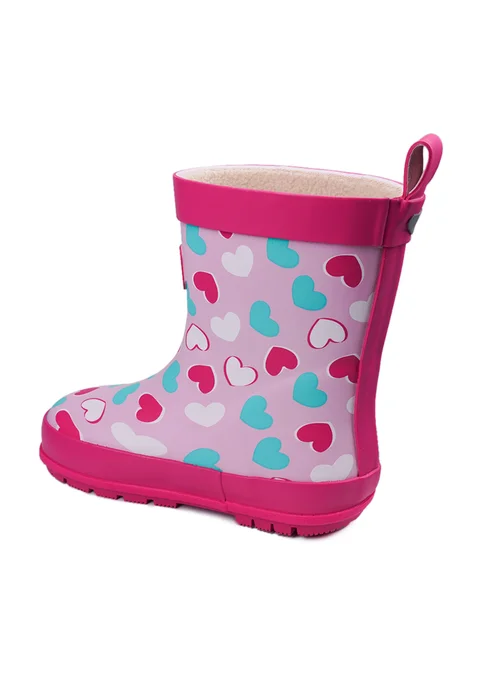 ToeZone Girls Pink Belle Love Heart Wellies (Younger 6- Older 12) - 11 Infants Image 3