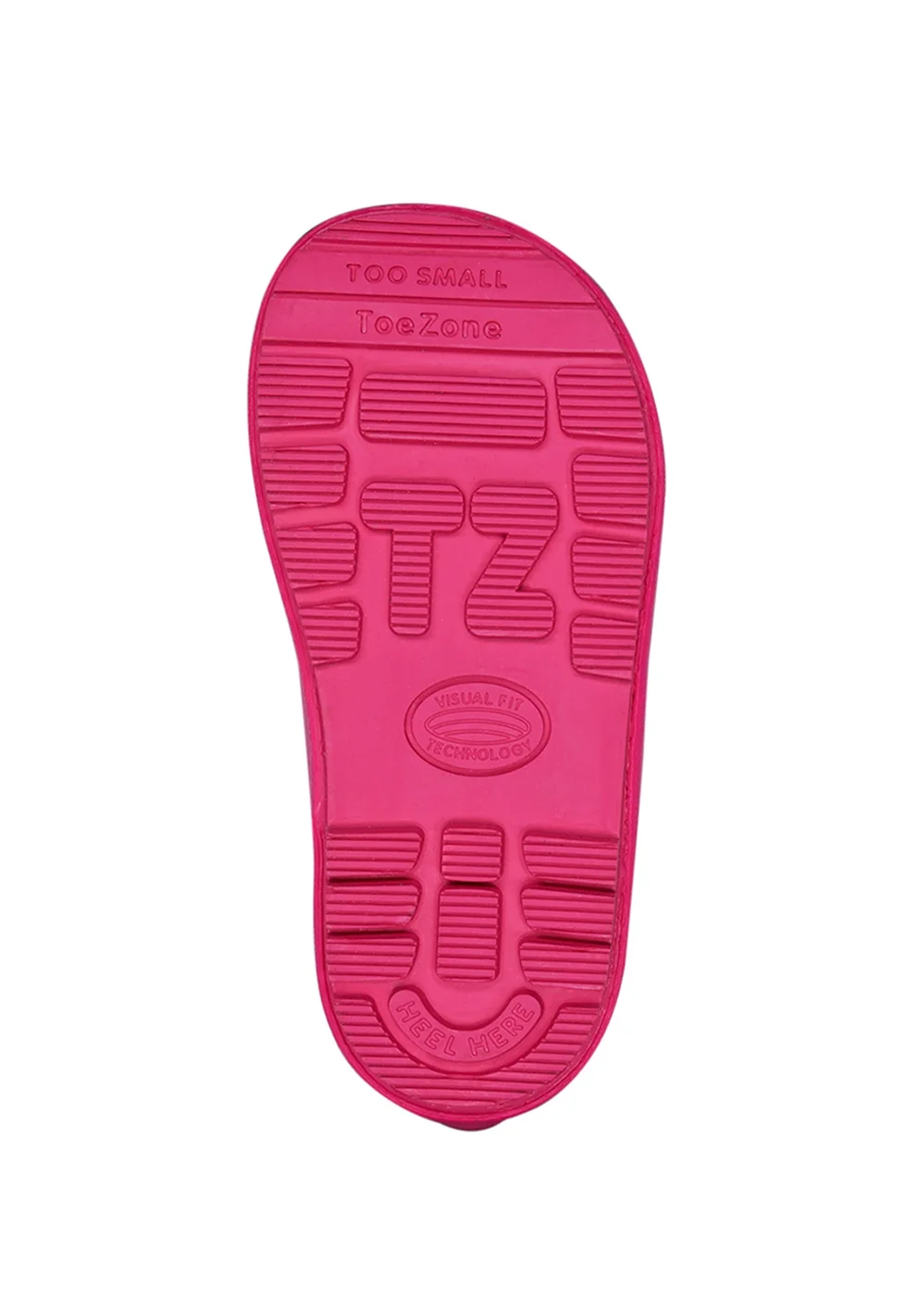 ToeZone Girls Pink Belle Love Heart Wellies (Younger 6- Older 12) - 11 Infants Image 4