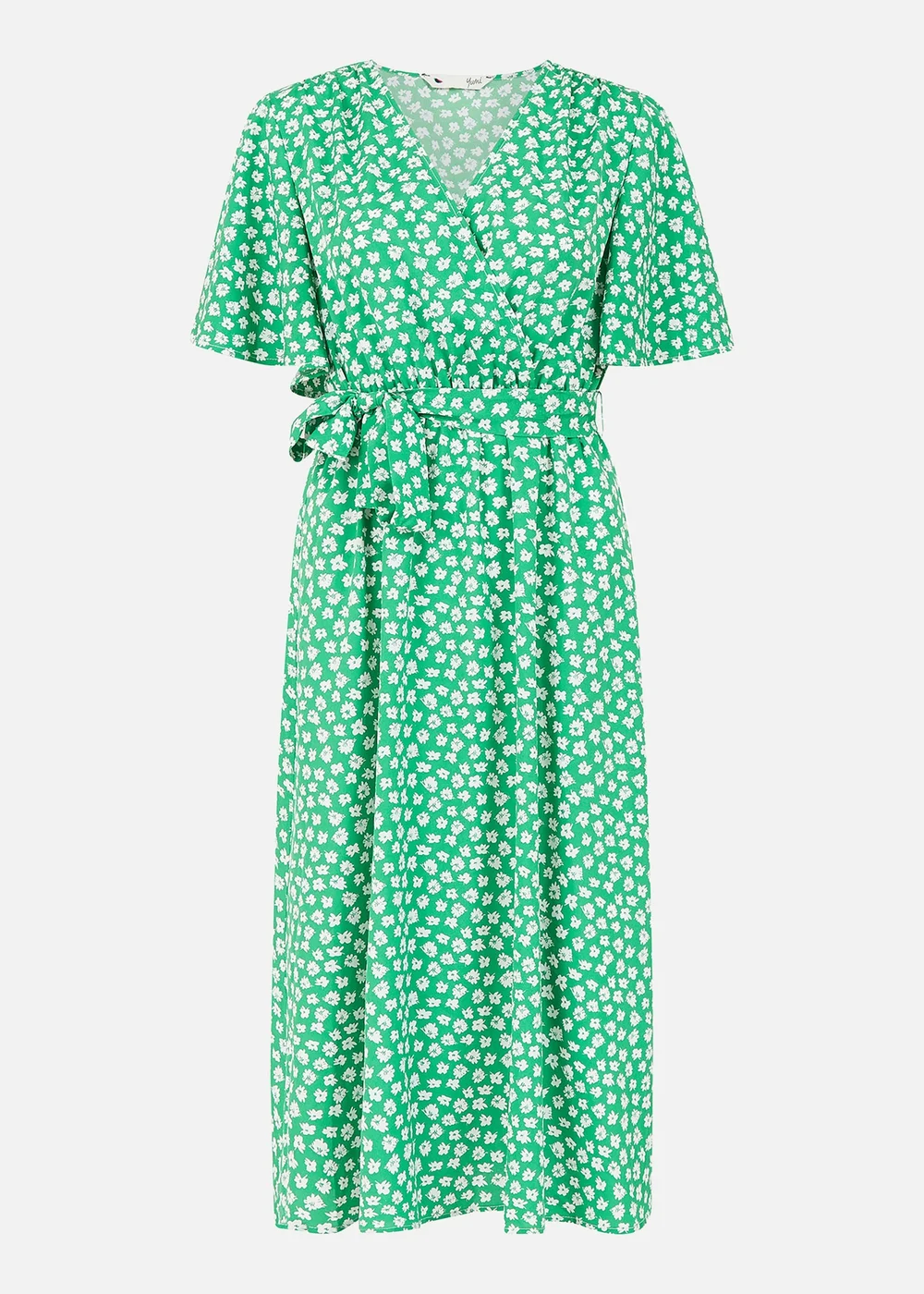 Yumi Green Daisy Print Wrap Dress - 20 Yumi Green Daisy Print Wrap Dress - 20