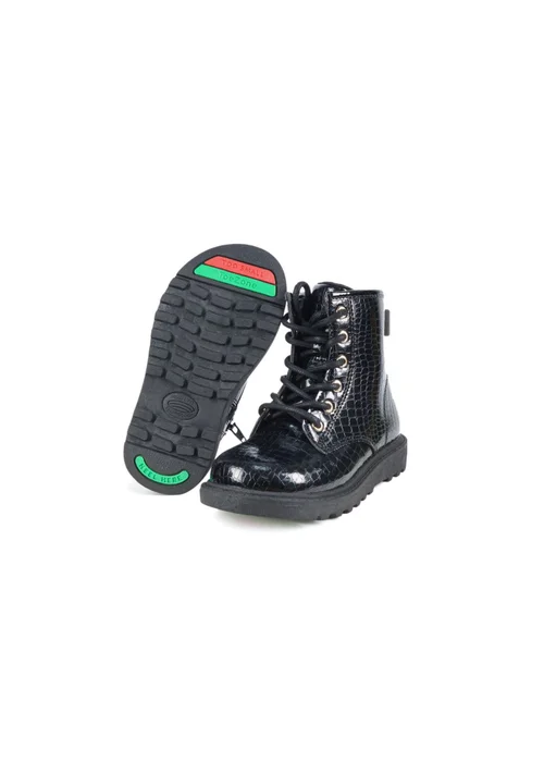 ToeZone Girls Black Stella Patent Boot (Younger 8-Older 2) - 1 Infants Image 1