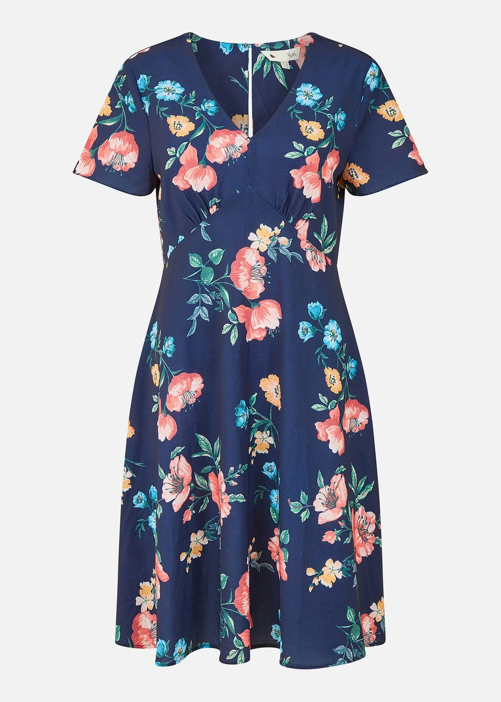 Yumi Navy Kimono Sleeve Skater Dress - 8 Image 3