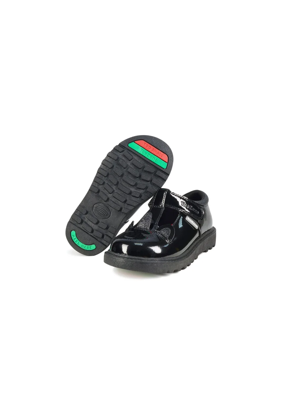 ToeZone Girls Black Millie Patent Unicorn Themed (Younger 8-Older 3) - 1 Image 1