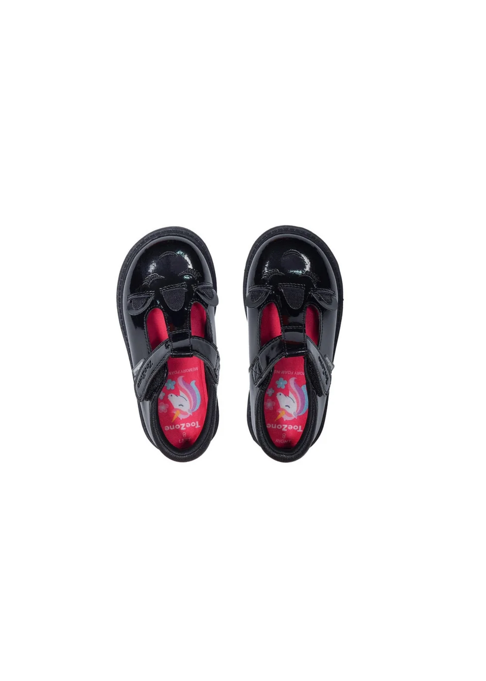 ToeZone Girls Black Millie Patent Unicorn Themed (Younger 8-Older 3) - 1 Image 4