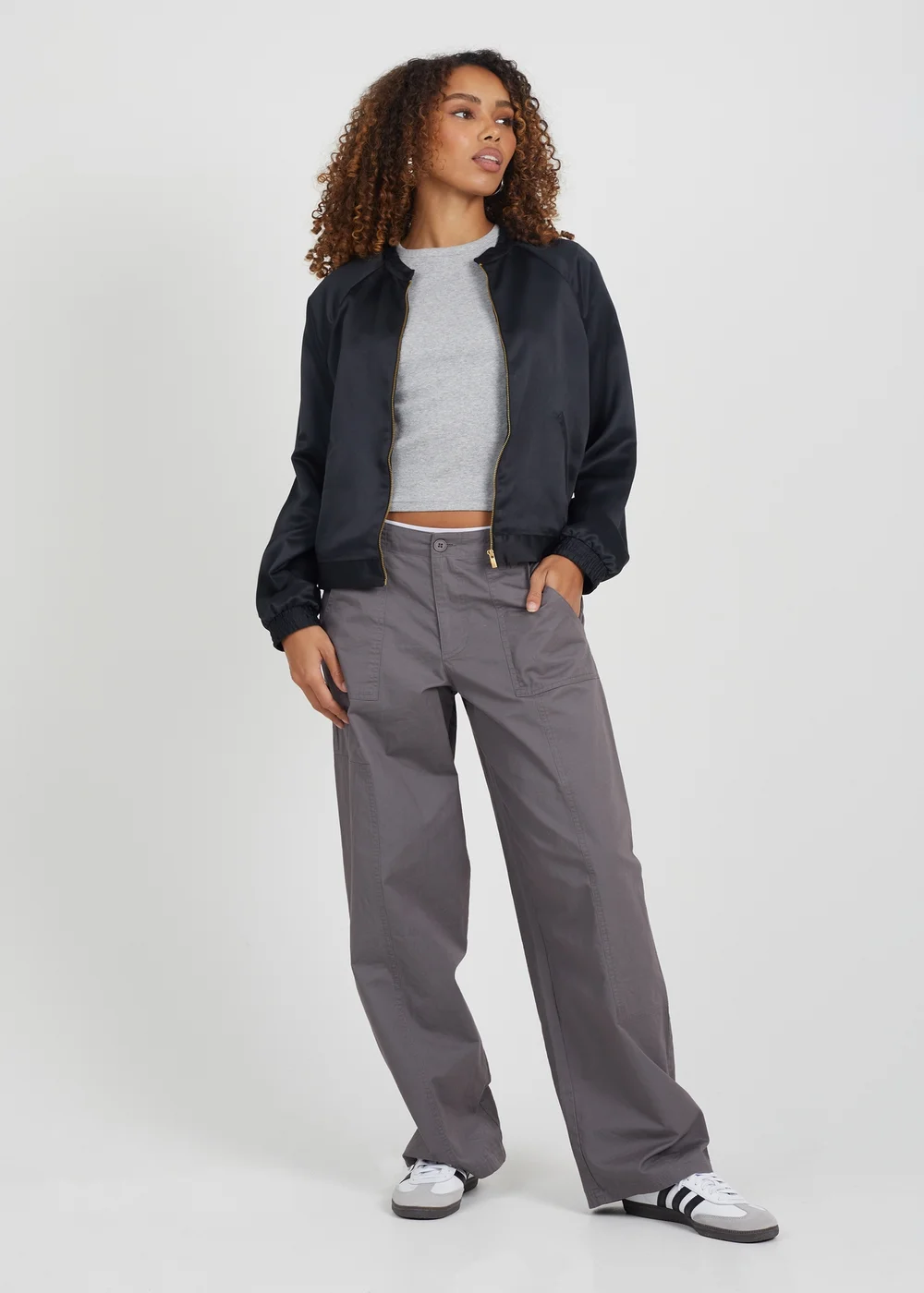 Brave Soul Black Satin Bomber Jacket - 8 Image 4
